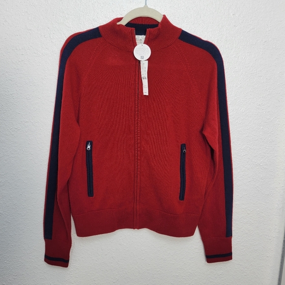 J Crew Cashmere full-zip track jacket CM708 Size XS NWT *Flaw - Picture 5 of 9